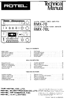 Rotel RMX-70-70L - Technical manual 